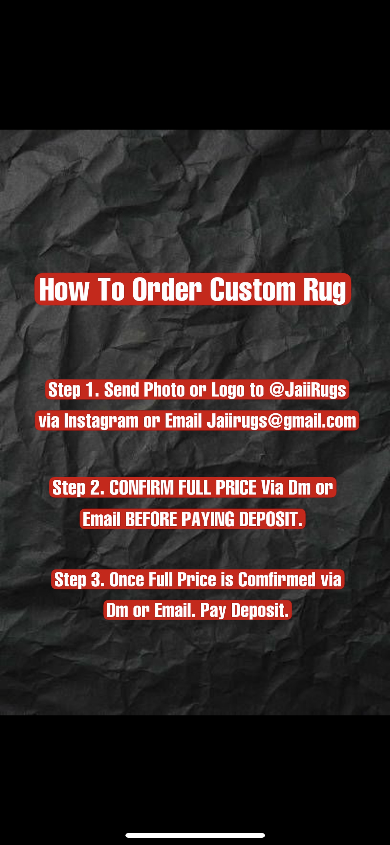Custom Rug: DEPOSIT